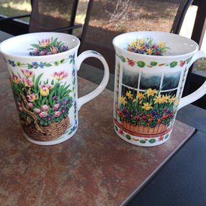 This set of 2 Mugs are Queen's Recipe Garden Collection Mugs
